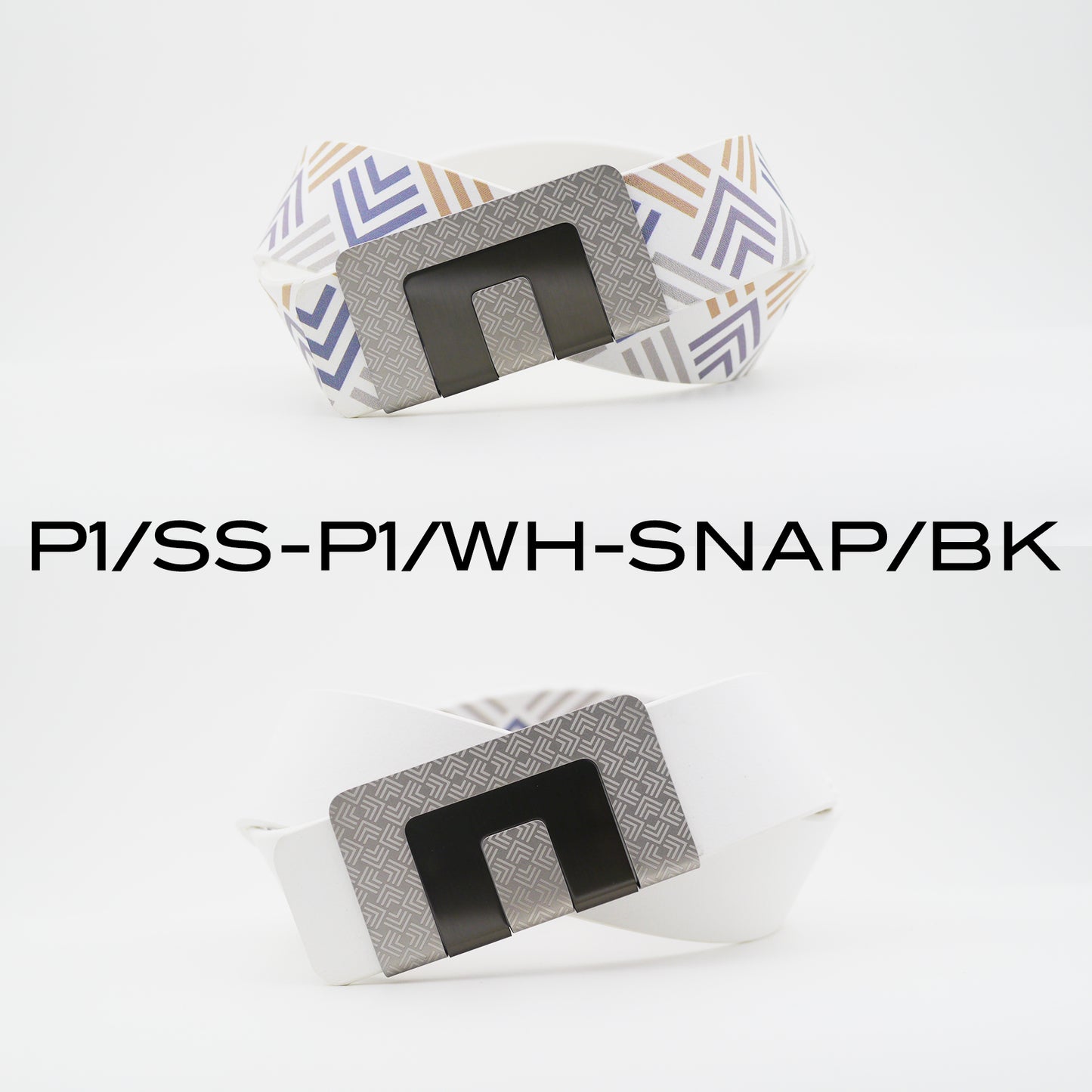 MIN BELT - SILVER P1 BUCKLE, WHITE P1 STRAP