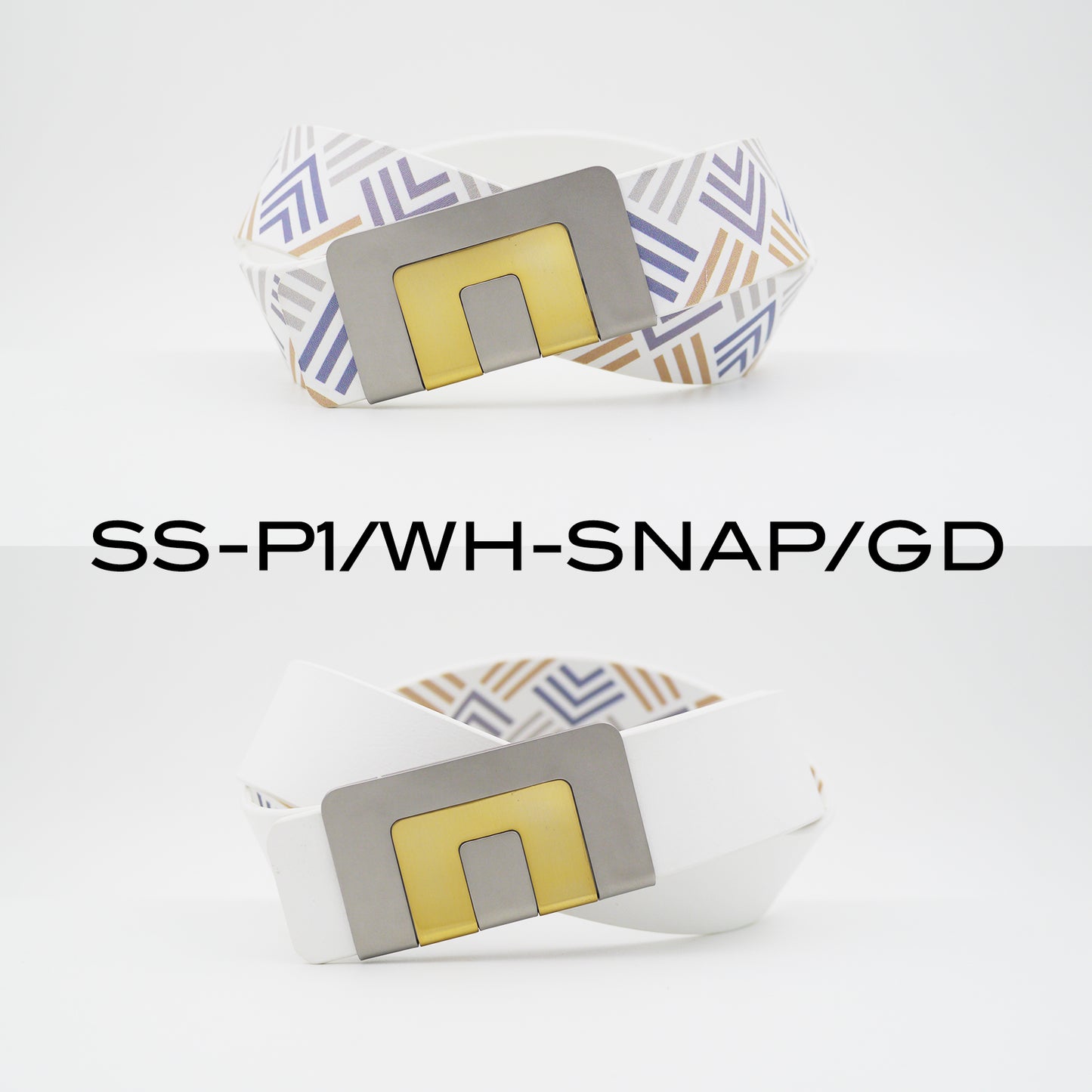 MIN BELT - SILVER BUCKLE, WHITE P1 STRAP